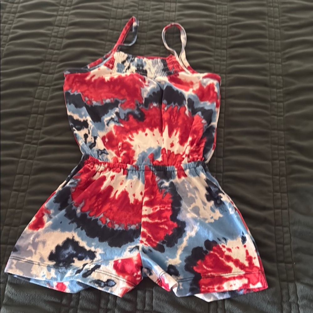 The Children's Place Vibrant Red and Blue Jumpsuit